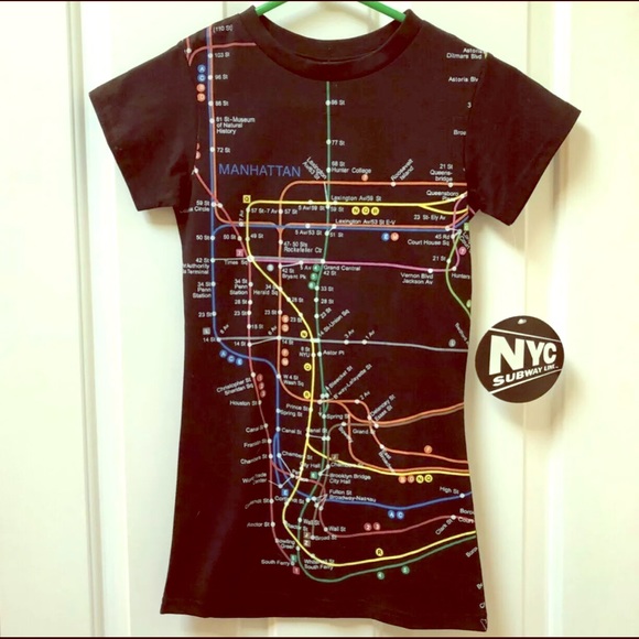 New York City Subway Line Tops - New York City Subway Line T-Shirt, NEW WITH TAGS New York City Subway Line Tops - New York City Subway Line T-Shirt, NEW WITH TAGS